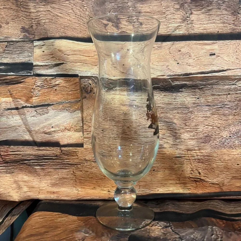 Hard Rock Hurricane Glass New York Tropical Clear Drinkware 9.75
